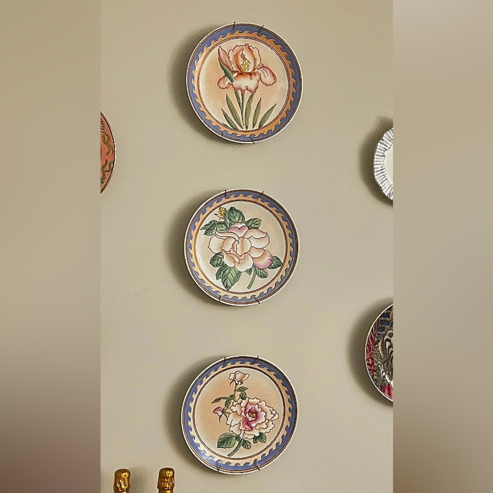 Floral Plate Set - 3 Plates